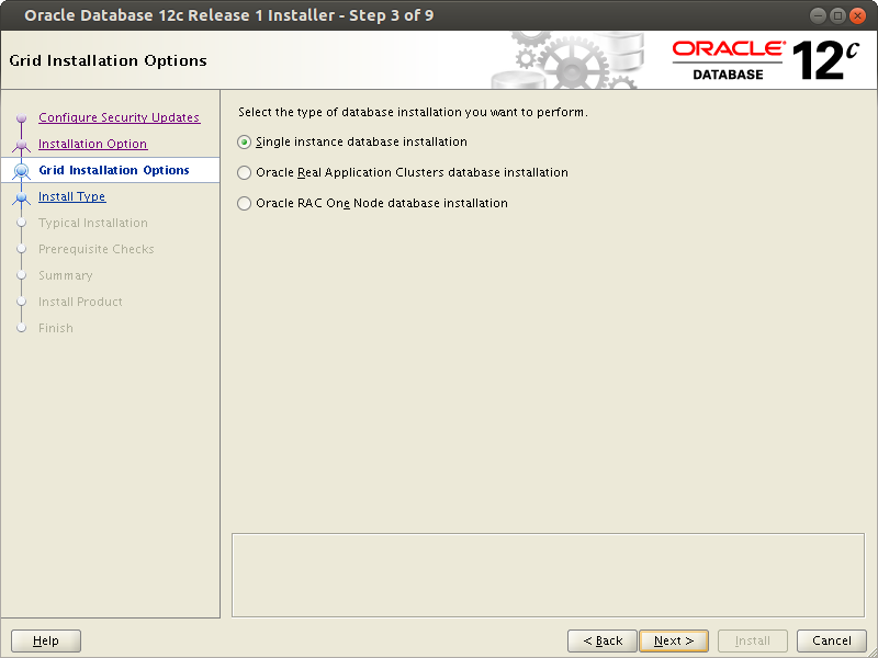 Oracle 12 relese 1 installation on Linux