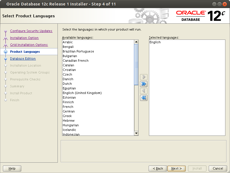 Oracle 12 relese 1 installation in Linux