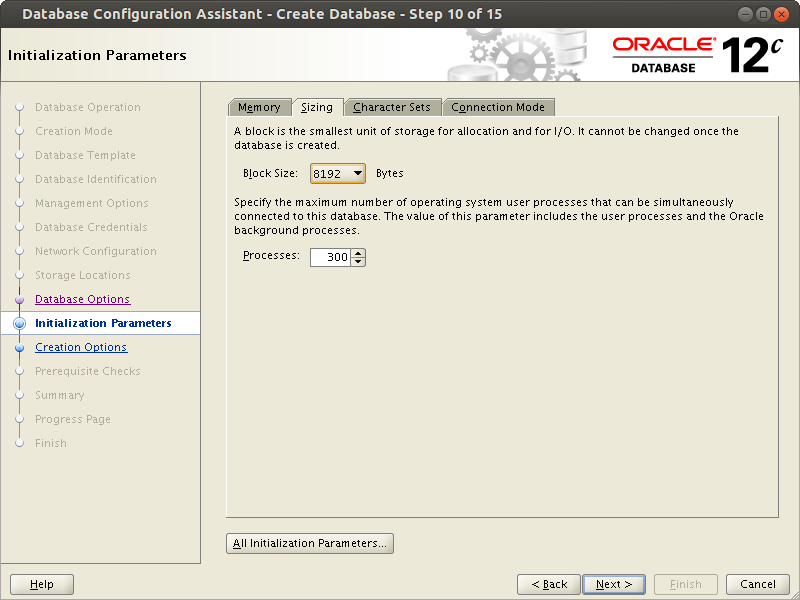 Oracle 12 relese 1 Instance Creation