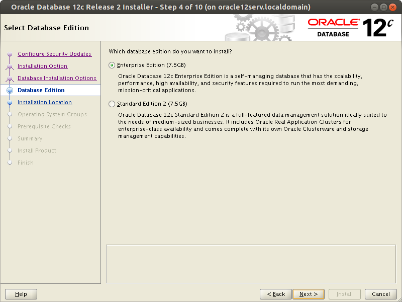 Oracle DataBase 12.2 SoftWare installation