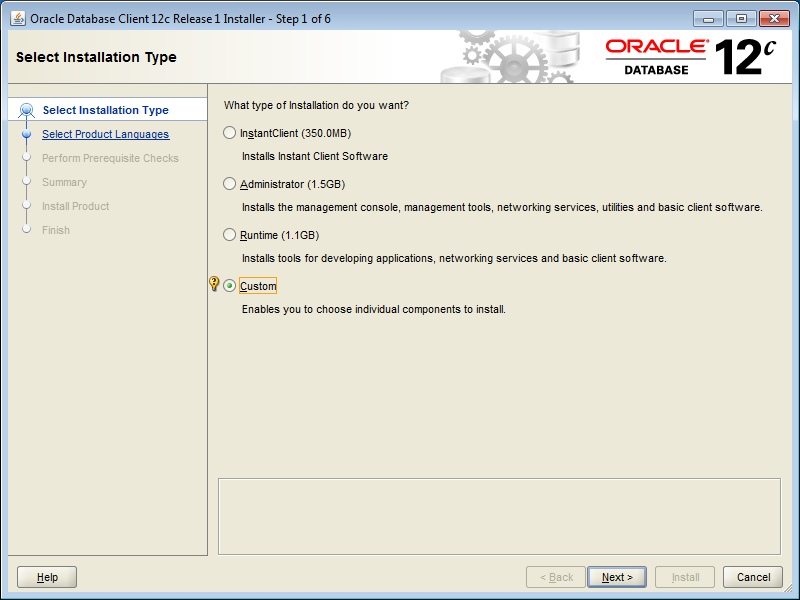 Инсталляция Oracle Client 12C (32 bit) в операционной системе Windows 7 (64 bit)