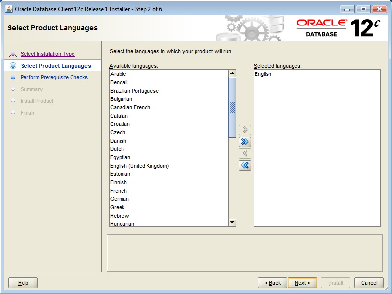 Oracle Client 12C (32 bit) Installation on Windows 7 (64 bit)