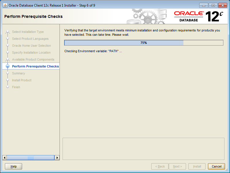 Oracle Client 12C (32 bit) Installation on Windows 7 (64 bit)